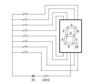 電流制限抵抗を1つにした場合の回路図例