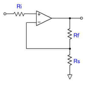 非反転増幅回路の基本回路