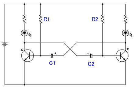 書き換えてみたのがこの回路です。