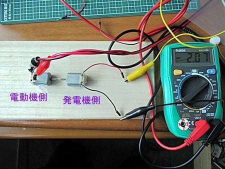 発電の様子を測定