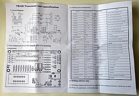 添付の英文説明書