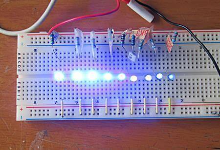 高輝度LEDの点灯状況