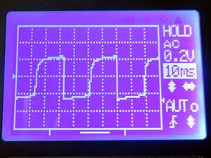 方形波のような波形が見られました