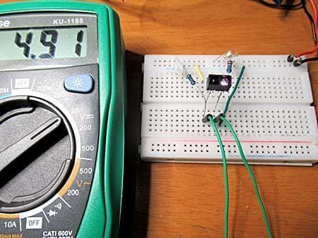 障害物がなければ4.91Vが出力