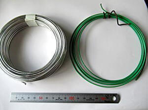 フレットに使用した針金類