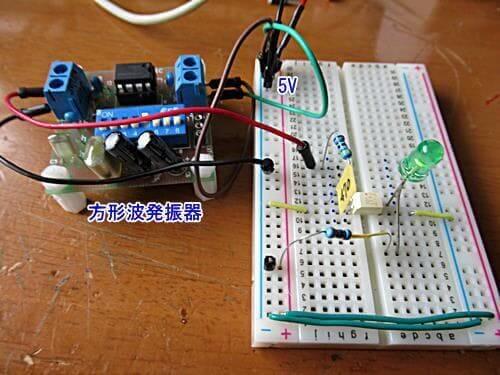 方形波を入力する例