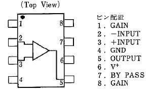 NJM386のピン配置図