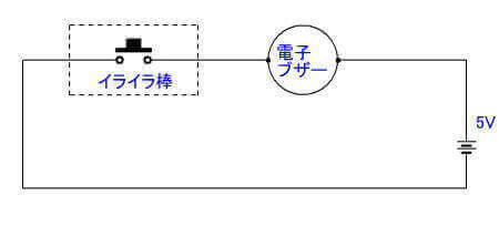 ブザーが鳴る回路図です