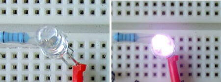 赤外線LEDの目視