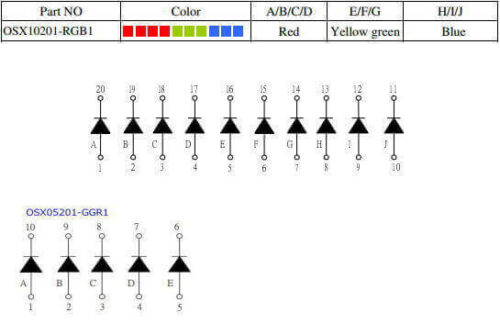バーLEDの結線図