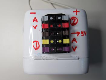 プッシュターミナル端子を使った取り出し端子